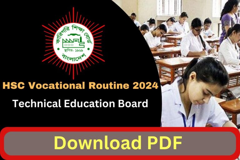 HSC Vocational Routine 2024 – Download PDF