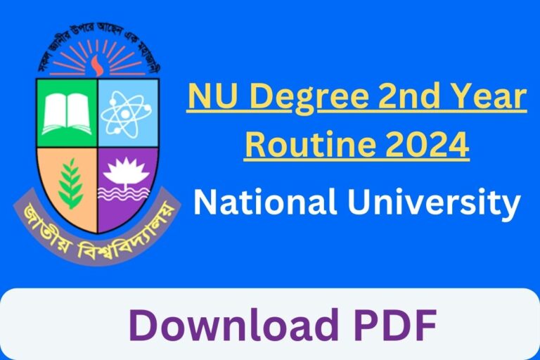 NU Degree 2nd Year Routine 2024 – Download PDF