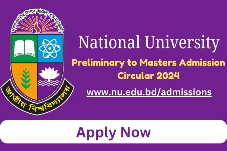 NU Preliminary To Masters Admission Circular 2024  – Apply Now