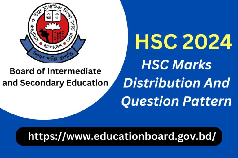 HSC Marks Distribution And Question Pattern For All Subjects