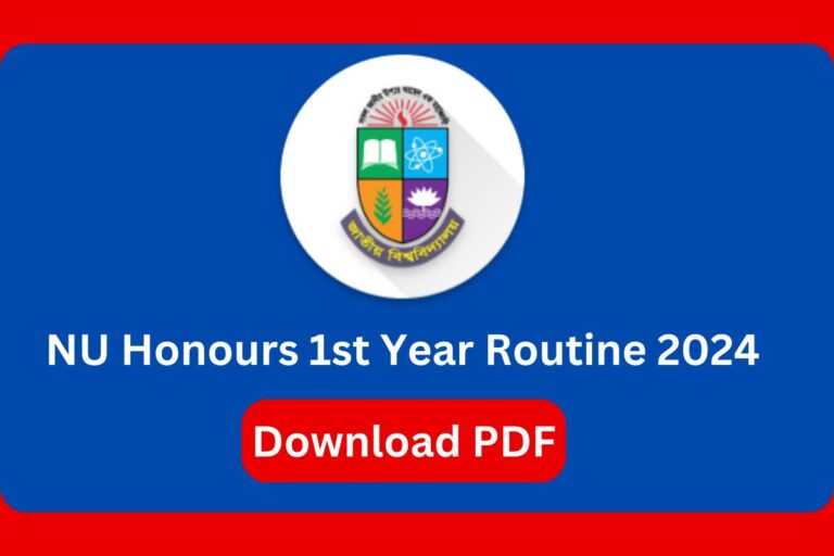 NU Honours 1st Year Routine 2024 – Download PDF