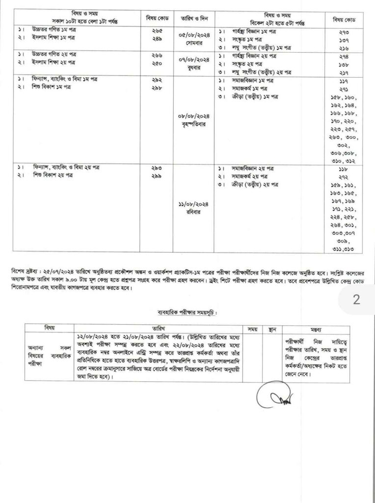 hsc routine 1